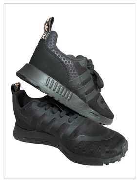 adidas Women’s Black Athletic Sneakers with Subtle Rose Accents
